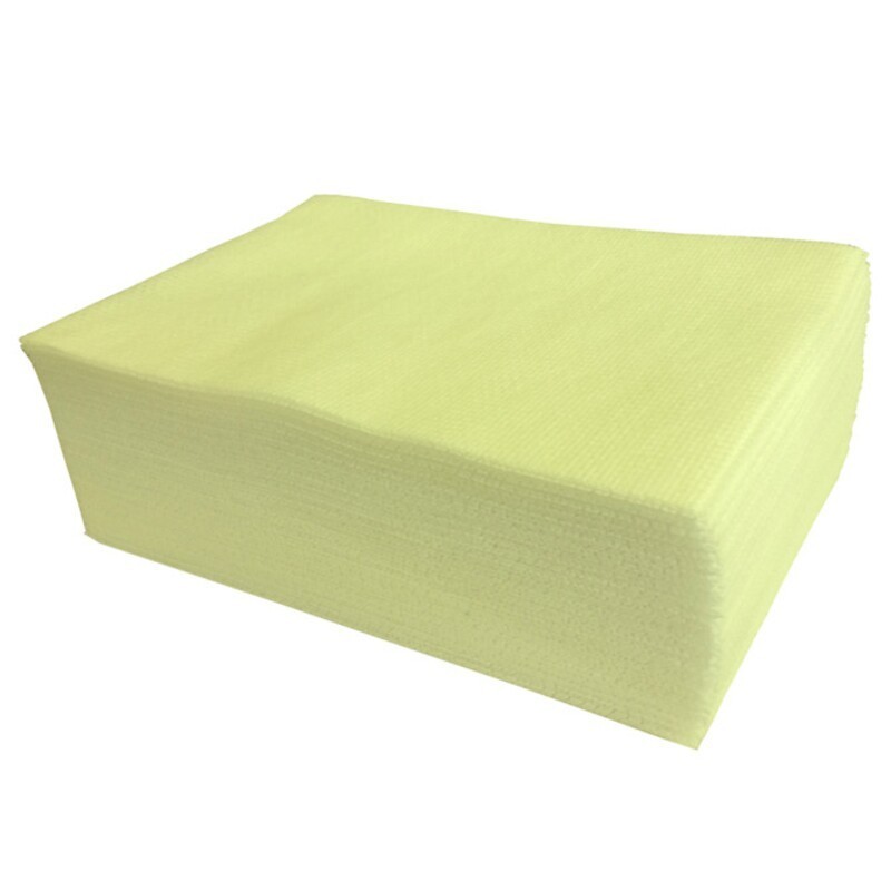 Lavette non tissée ajourée jaune 35 x 50 cm HACCP – Sachet de 25