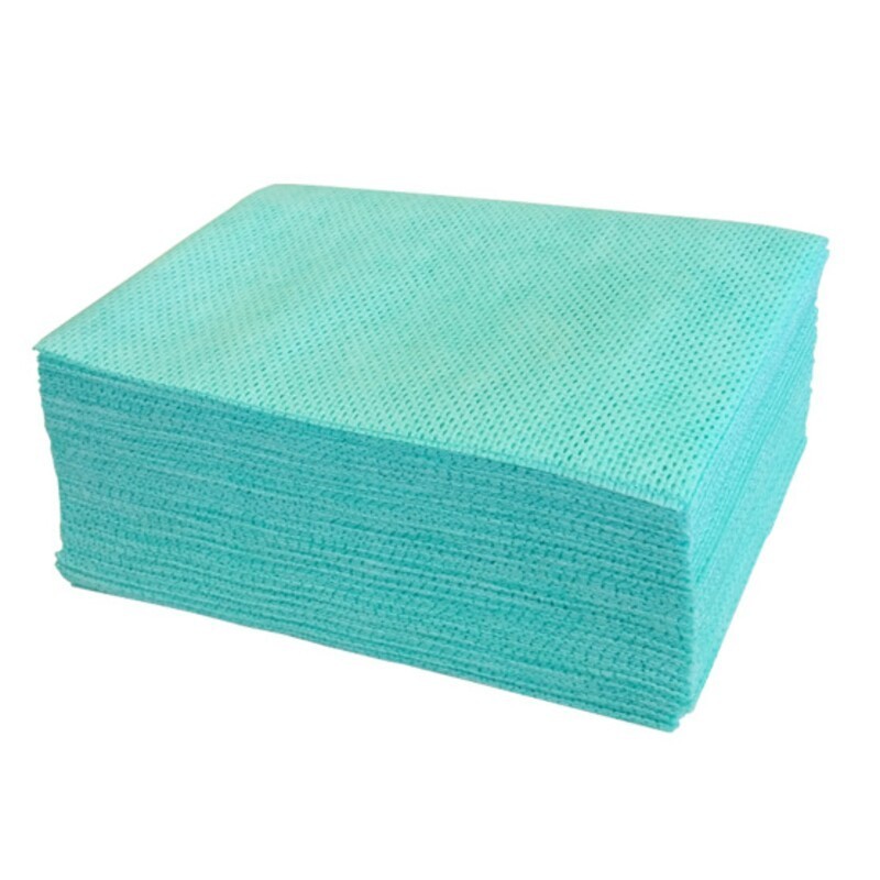 Lavette non tissée ajourée verte 35 x 50 cm HACCP – Sachet de 25