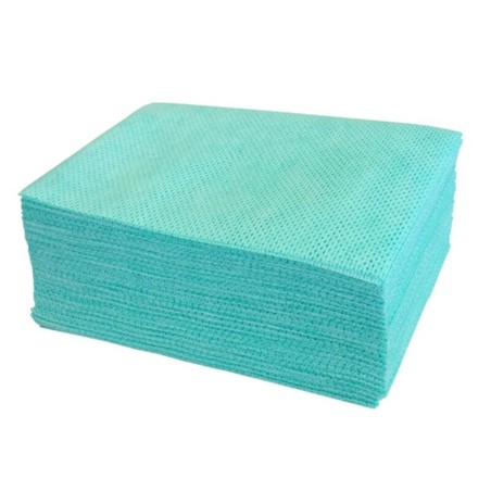 Lavette non tissée ajourée verte 35 x 50 cm HACCP – Sachet de 25