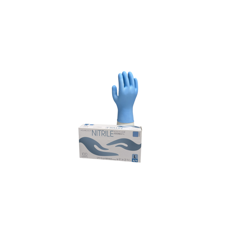 Gant Nitrile Bleu Non Poudré Taille L - Clean By Luna