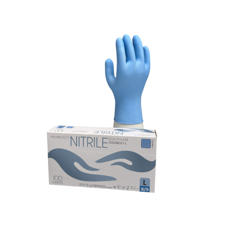 Gant Nitrile Bleu Non Poudré Taille M - Clean By Luna