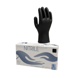 Gant Nitrile Noir Non Poudré Taille L - Clean By Luna