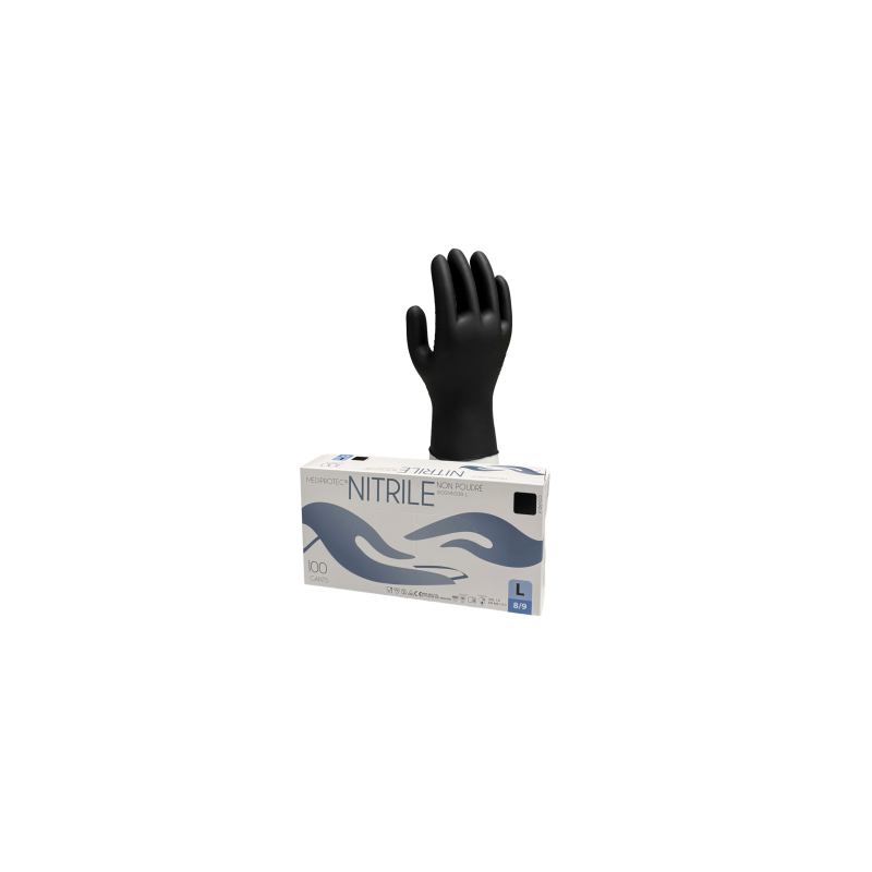 Gant Nitrile Noir Non Poudré Taille XL - Clean By Luna