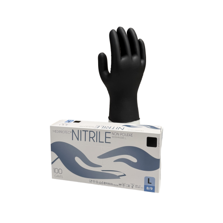 Gant Nitrile Noir Non Poudré Taille XL - Clean By Luna