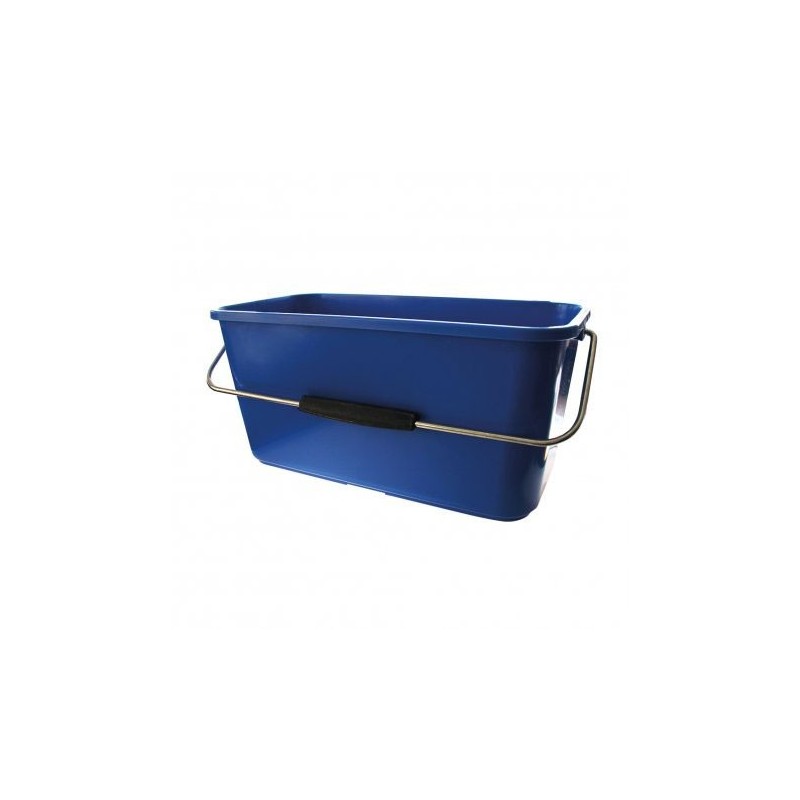 Seau rectangulaire bleu 14 L pour lavage des vitres
