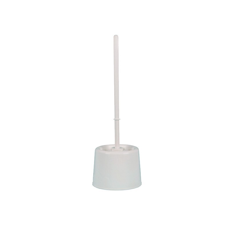 Combiné WC blanc avec porte-balayette et brosse
