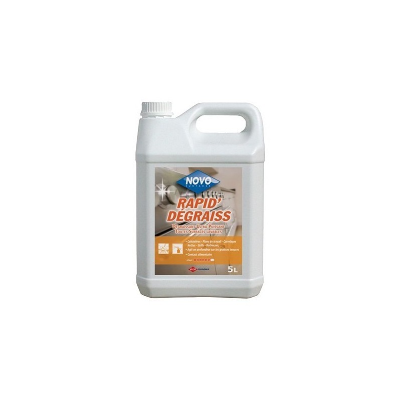 NOVO RAPID'DEGRAISS dégraissant professionnel cuisine contact alimentaire bidon 5 litres