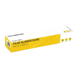 Film alimentaire PVC 45 cm x 300 m en boîte distributrice