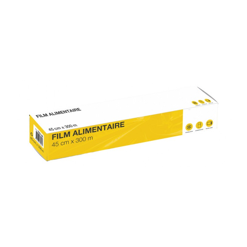 Film alimentaire PVC 45 cm x 300 m en boîte distributrice