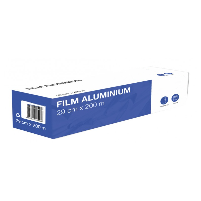 Film aluminium 29 cm x 200 m en boîte distributrice