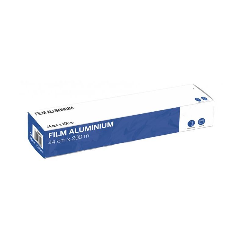 Film aluminium 44 cm x 200 m en boîte distributrice