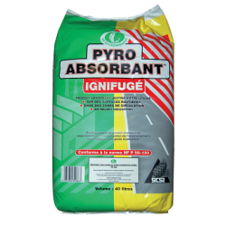 PYRO absorbant sciure végétale ignifugée sac 40 litres