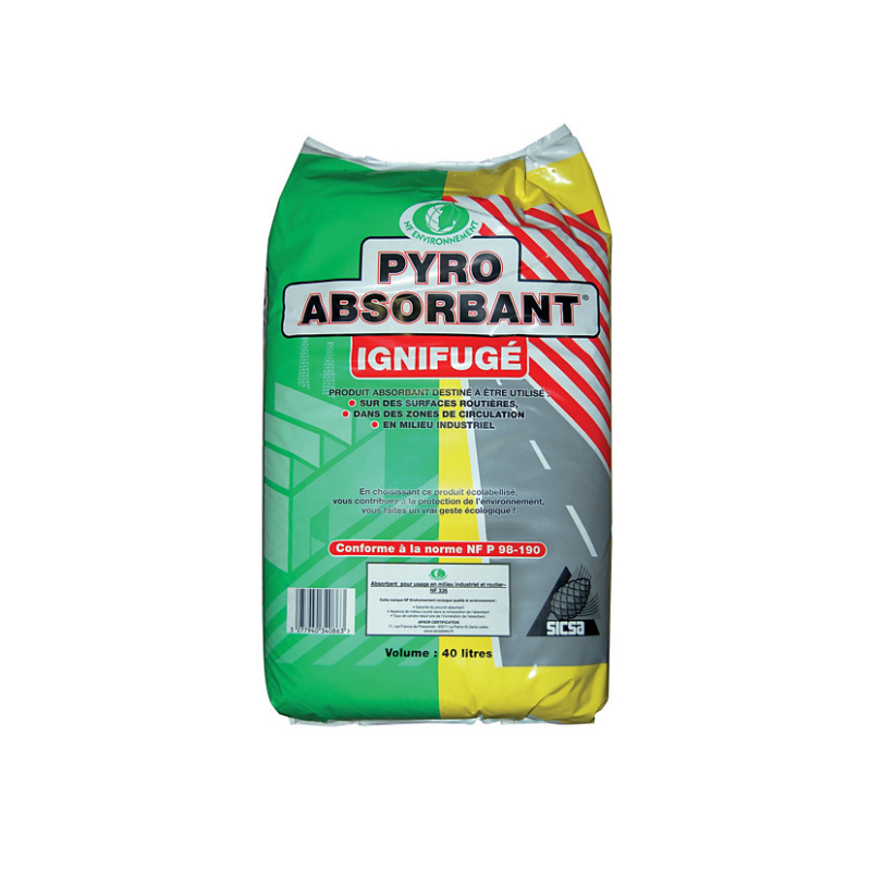 PYRO absorbant sciure végétale ignifugée sac 40 litres