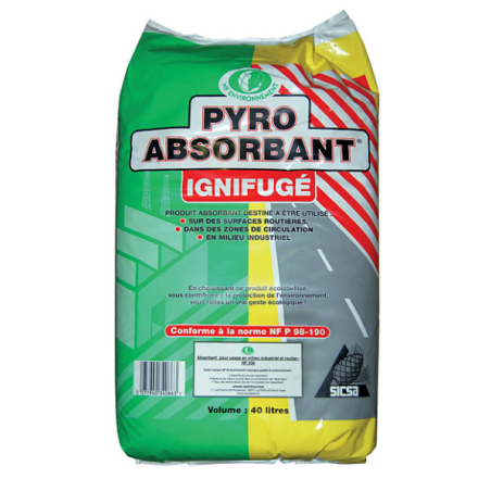PYRO absorbant sciure végétale ignifugée sac 40 litres