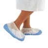 Surchaussures jetables PLP/PE blanc et bleu antidérapantes – Colis de 300