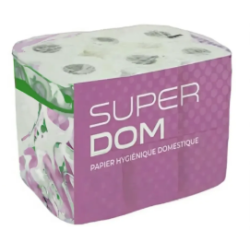 Papier toilette domestique 18 m pure ouate blanche double épaisseur gaufrée Ecolabel fabriqué en France