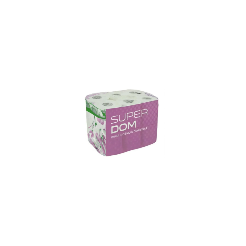 Papier toilette domestique 18 m pure ouate blanche double épaisseur gaufrée Ecolabel fabriqué en France