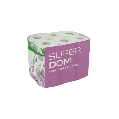 Papier toilette domestique 18 m pure ouate blanche double épaisseur gaufrée Ecolabel fabriqué en France