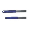 Manche aluminium 140 cm Ø25 mm avec poignée bleue à embout à vis