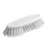 Brosse à main polyester mi-dur blanche 21 cm monture PP – Conforme HACCP