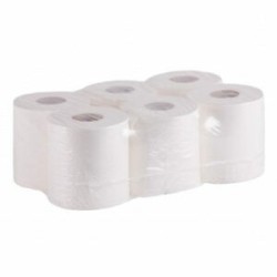 Essuie-mains blanc AUTOCOUP 150 m pure ouate blanche double épaisseur gaufrée Ecolabel colis de 6