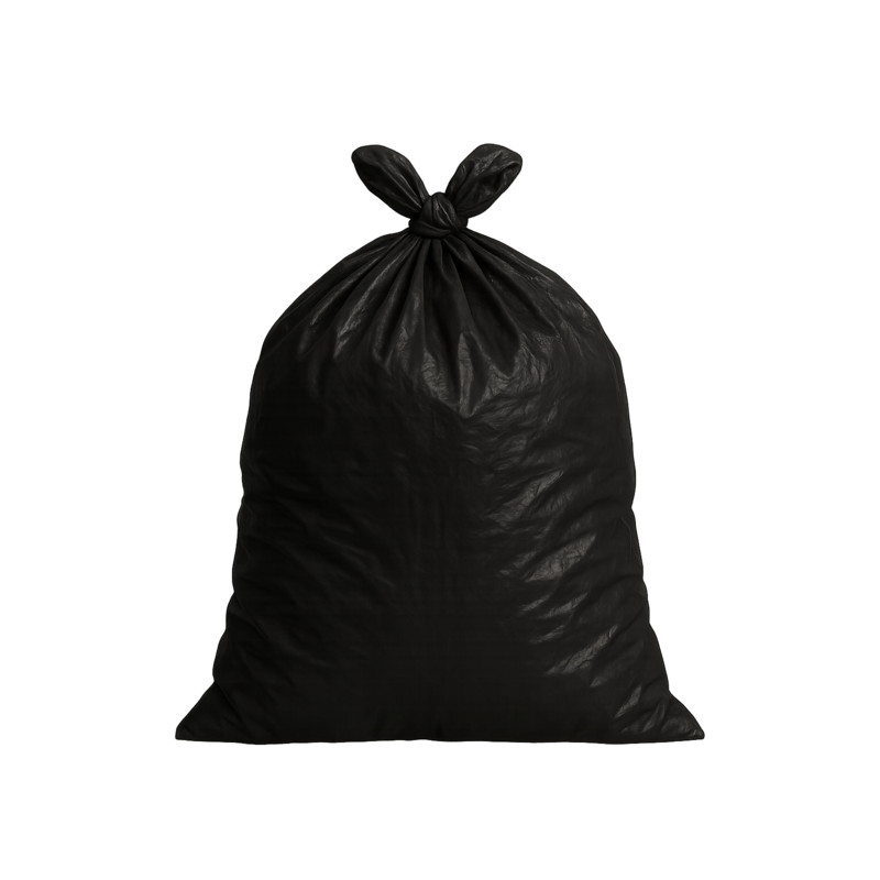 Sac poubelle 160 litres noir 50 microns haute résistance - Clean By Luna