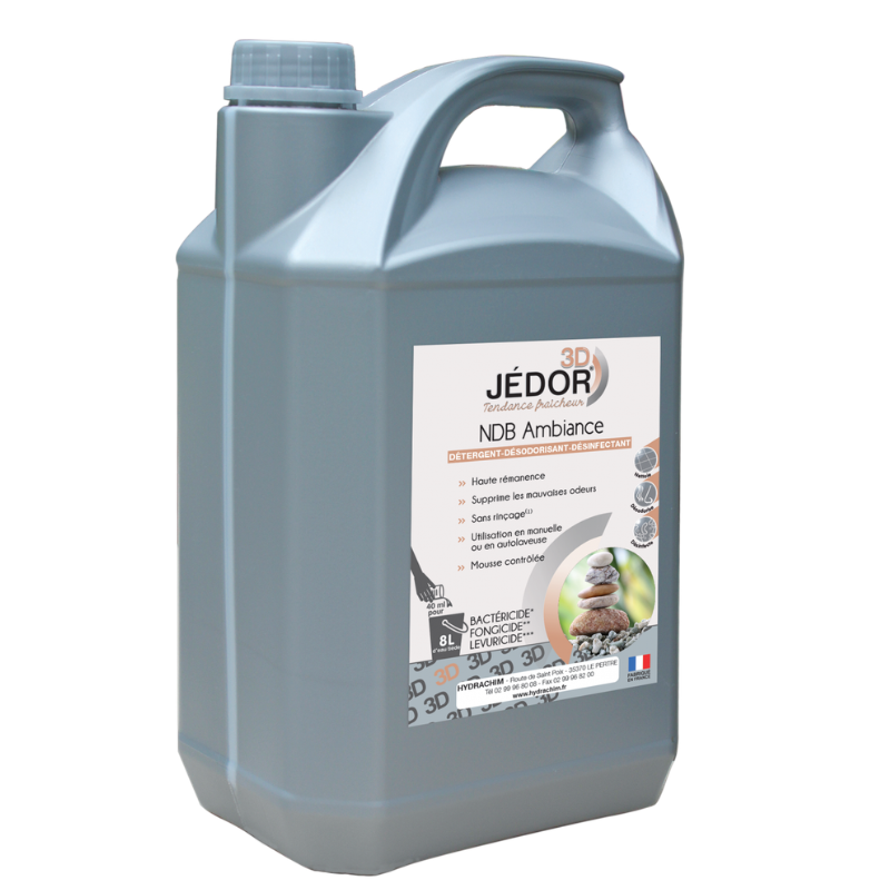 JEDOR 3D Détergent Surodorant Désinfectant Virucide 5 L – Parfum Ambiance