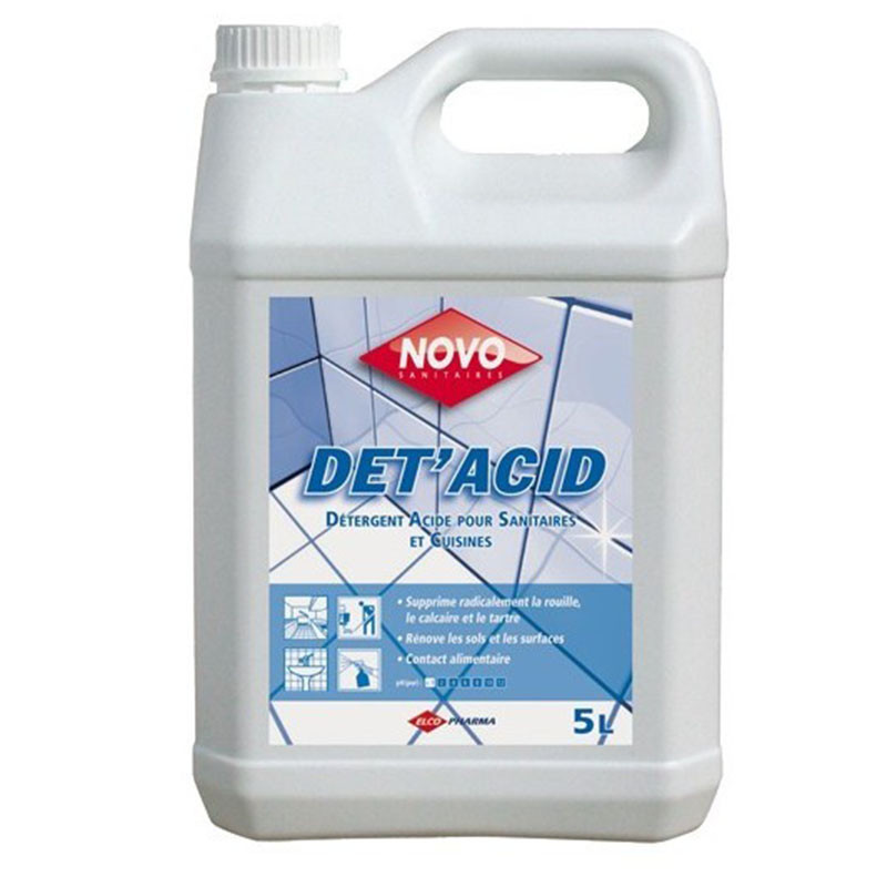 NOVO DET'ACID détergent acide professionnel détartrant bidon 5 litres