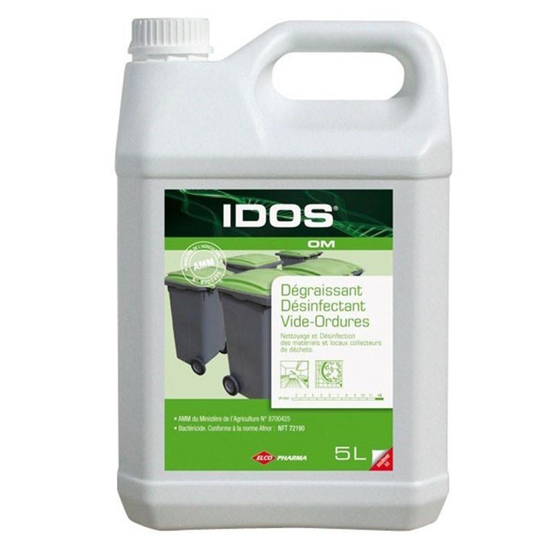 IDOS OM NG dégraissant désinfectant bactéricide spécial vide-ordures bidon 5 litres