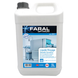 FARAL OPTIMUM 291 liquide de rinçage professionnel pour lave-vaisselle bidon 5 litres