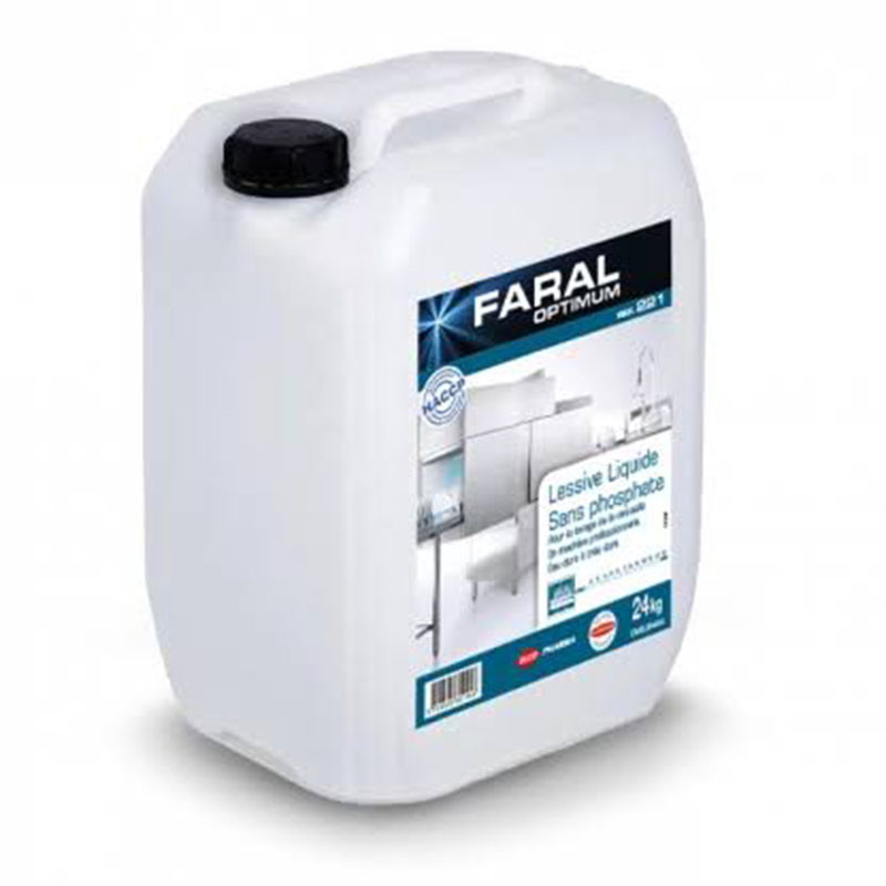 FARAL OPTIMUM 221 liquide vaisselle machine professionnel eau dure bidon 20 litres