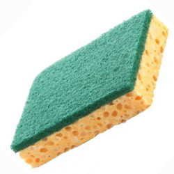 Tampon vert récurant avec éponge végétale – Paquet de 10