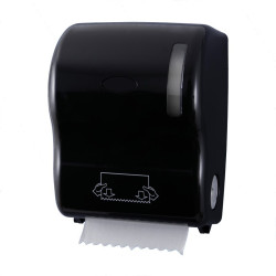 Distributeur d'essuie-mains en rouleau ABS noir