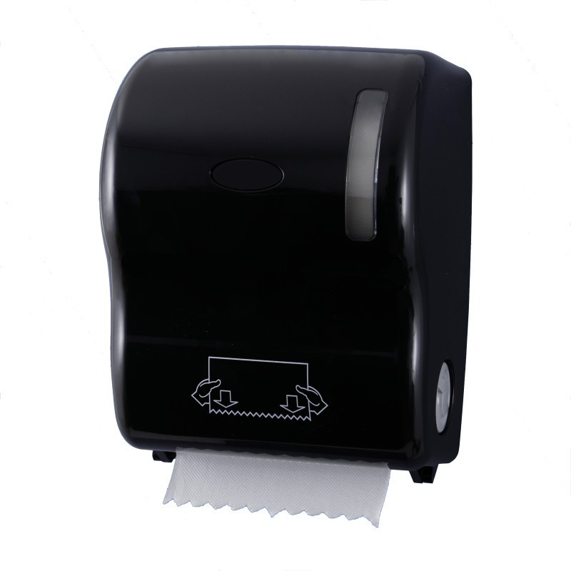 Distributeur d'essuie-mains en rouleau ABS noir