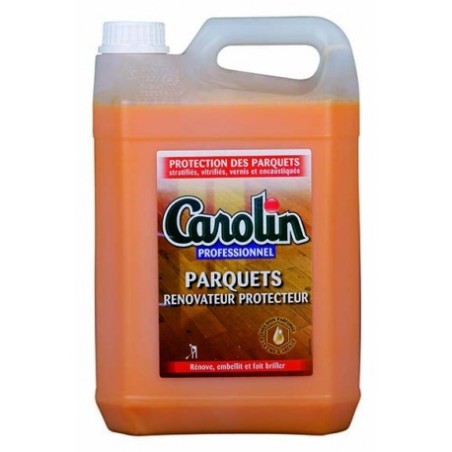 CAROLIN Rénovateur Protecteur émulsion professionnelle pour parquets bidon 5 litres