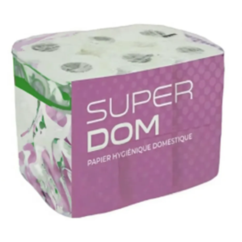 Papier toilette domestique 18 m pure ouate blanche double épaisseur gaufrée Ecolabel fabriqué en France