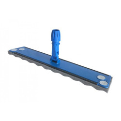 Balai trapèze bleu 60 cm avec semelle mousse et bouchons fixe-gazes