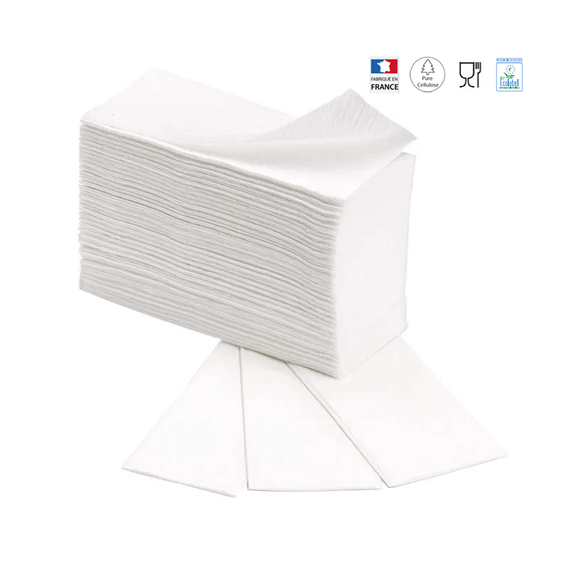 Essuie-mains V enchevêtrés blanc Écolabel – 3200 feuilles