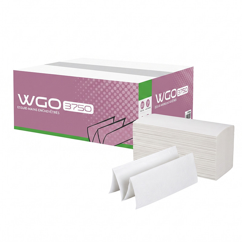 Essuie-mains W blanc Écolabel 2 plis – Pure ouate – 3750 feuilles
