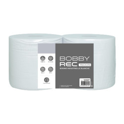 Bobine essuie-tout industrielle blanche en pure ouate – 1500 formats