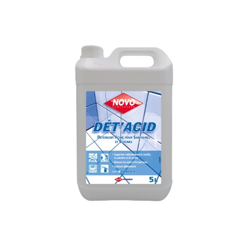 NOVO DET'ACID détergent acide professionnel détartrant bidon 5 litres