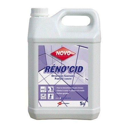 NOVO RENO'CID rénovant acide concentré sanitaires bidon 5 litres