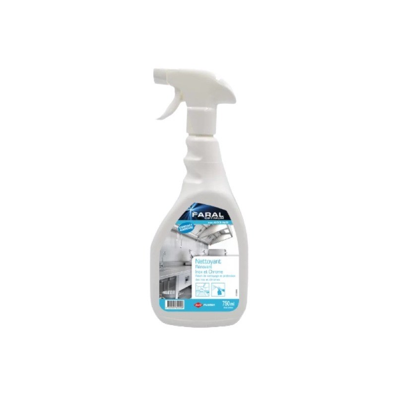 FARAL OPTIMUM 403 nettoyant inox professionnel contact alimentaire pulvérisateur 500 ml