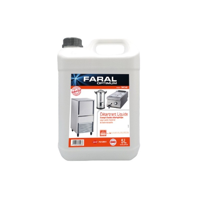 FARAL OPTIMUM 302 détartrant professionnel contact alimentaire bidon 5 litres
