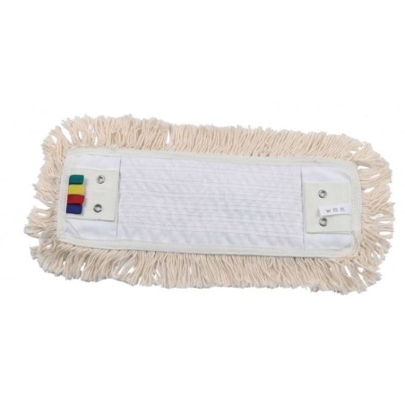 Frange coton à poches et languettes 40 cm pour support à plat