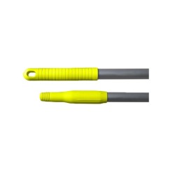 Manche aluminium 140 cm Ø25 mm avec poignée jaune gamme alimentaire