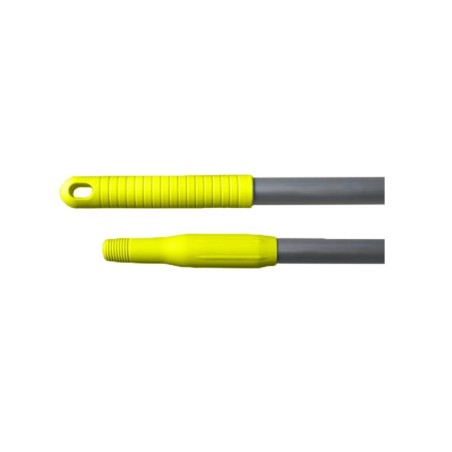 Manche aluminium 140 cm Ø25 mm avec poignée jaune gamme alimentaire