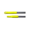 Manche aluminium 140 cm Ø25 mm avec poignée jaune gamme alimentaire