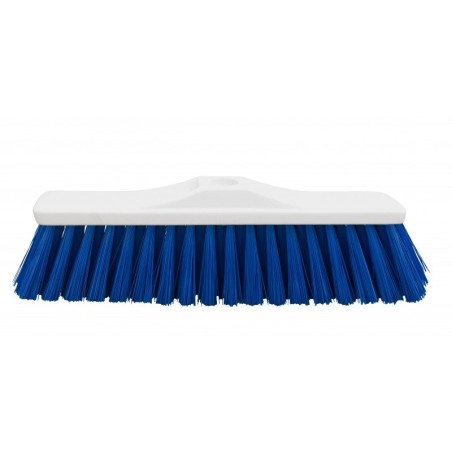 Balai droit polyester mi-dur bleu 29 cm monture PP conforme HACCP