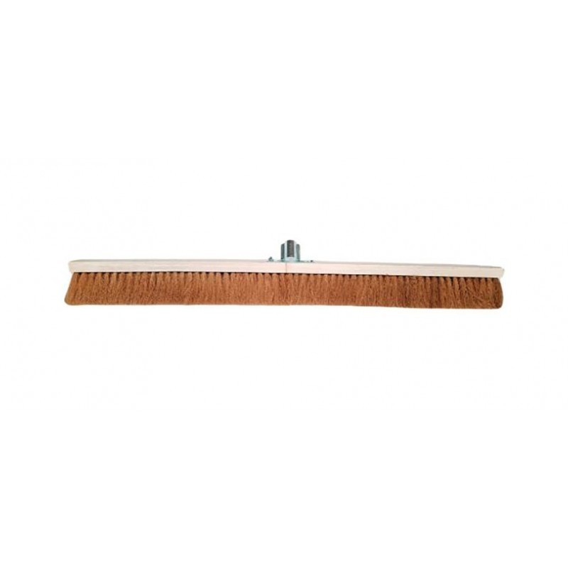 Balai coco professionnel 100 cm monture bois douille métal inclinée